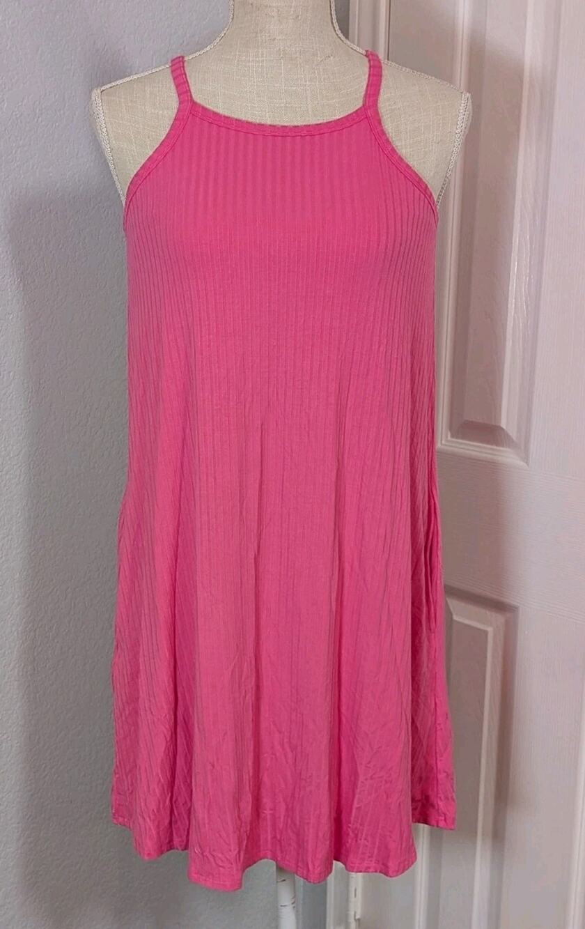 Shebird Sleeveless Tank Bra Dress Pink 3 (Small /Medium) S / M Athleisure Casual